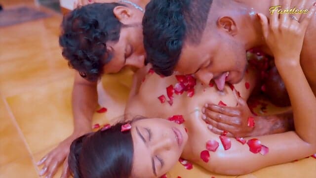 Oily Indian Teen Gangbang