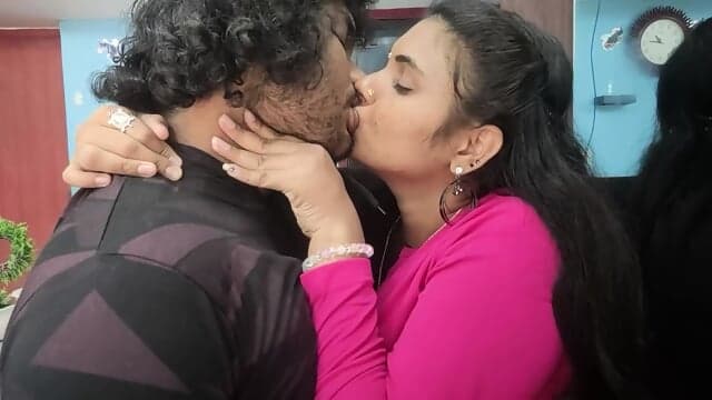 Vaishnavy Hot boobs press and lip lock by Sharun Raj, Mallu couple hot boobs press and lip suck, Indian couple hot boobs press