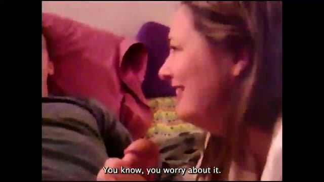 Amateur wife fucked while husband watches | Real Cuckold | Captions