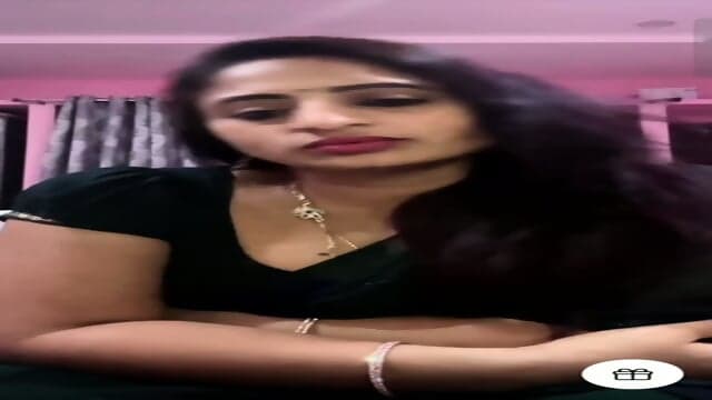 Sujatha Simhadri Tango Model In Black Saare Navel Showing