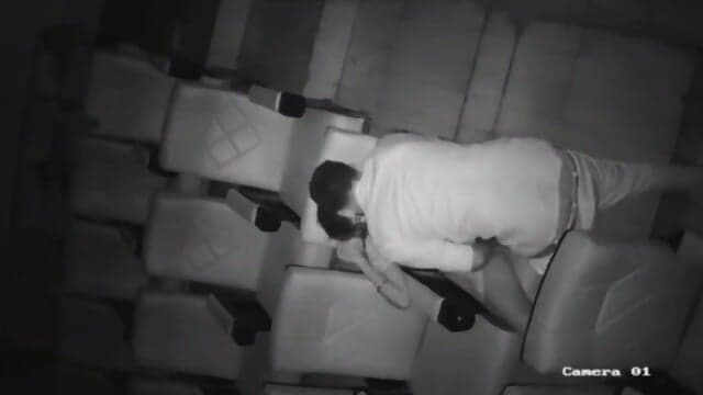 Cinema hall pussy licking blowjob & fucking
