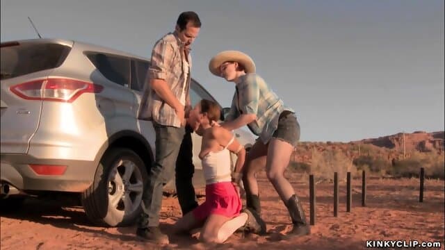 Captured hitchhiker anal fucked
