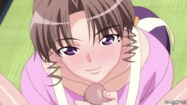Hentai young busty stepmom helps stepson get off