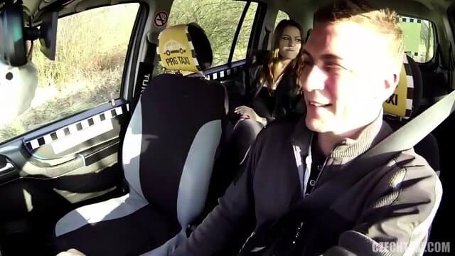 Stunning Blonde Beauty Having Fucked in Stranger Taxi Driver