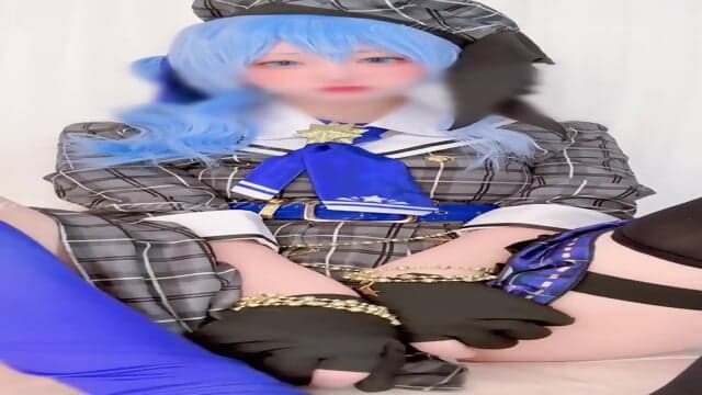 cute cosplay teen girl masturbation with vibrator 2