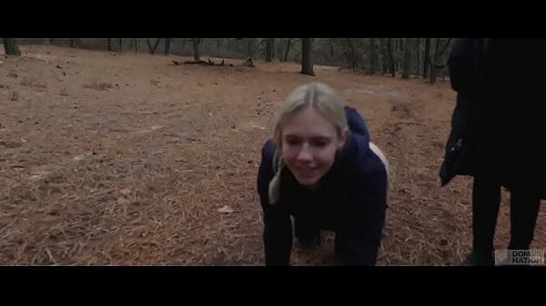 Hot emo babe and her male friend take dirty anal MILF pet to the forest