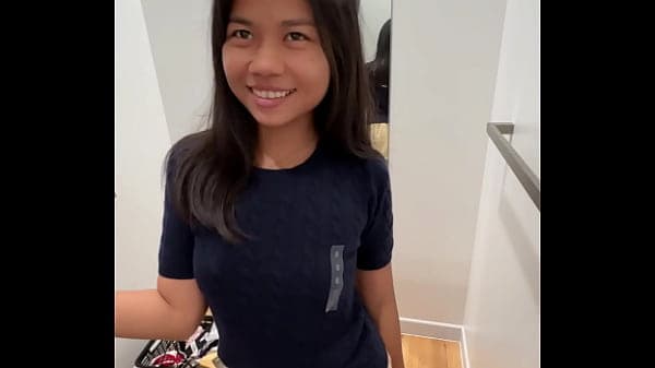 18yo Asian suck me in fitting room and swallow