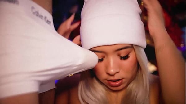 Cute faced college girl looks adorable while having a cock in her wet mouth