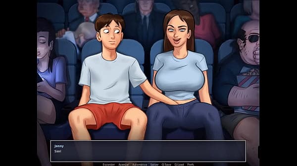 Jogo Porno 2D, SummerTime Saga ep 37 - Tem um Nerd&atilde;o espiando a Jenny de Biquini