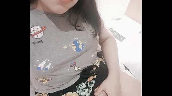 Sluty teen records a video