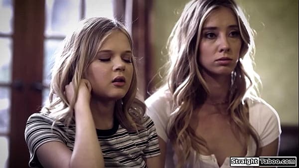College counselor thinks theres some sexual tension between these teens and suggest they lick ifo him.The small tits blondes suck off the pervs cock