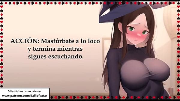 JOI roleplay con una bruja avergonzada... a la que le encanta el anal. VIDEO COMPLETO.