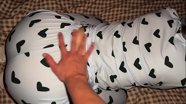 Fucked doggy style stepsister in pajamas and filmed it
