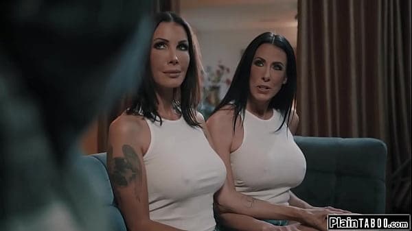 The demonic twins Shay Sights and Reagan Foxx hunger for more as they are invited in by Lexi Luna n Sophia Locke.Their stepson walks in and is shocked
