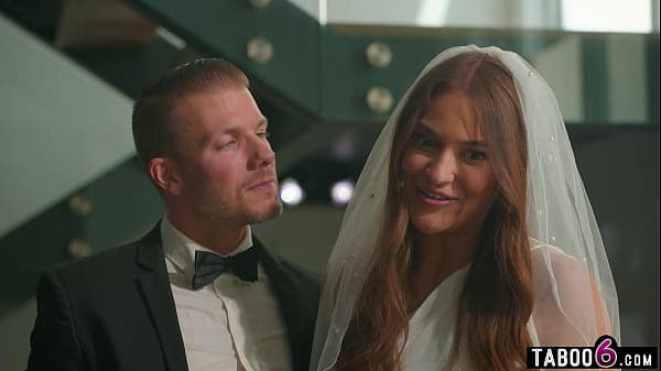 Sexy Latina bride banged by the groom with another couple there