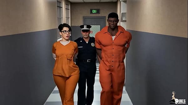 Nerdy girl gets stuffed full of fat cock in prison