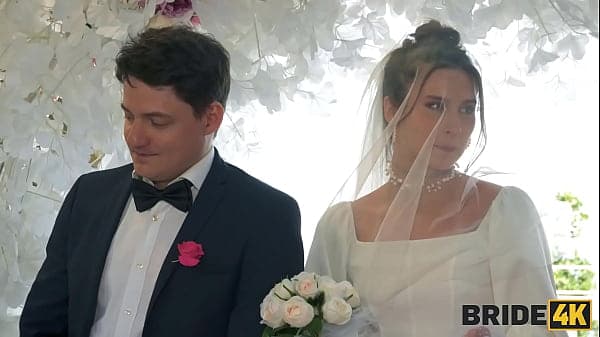 BRIDE4K. Hot bride is having a rough sex, guests are shocked. Hot sex with Jane White