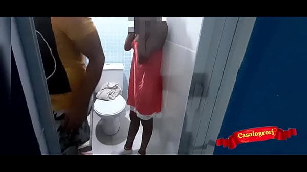 I asked my little stepdaughter for a towel but I wanted to eat her ass standing in the bathroom.