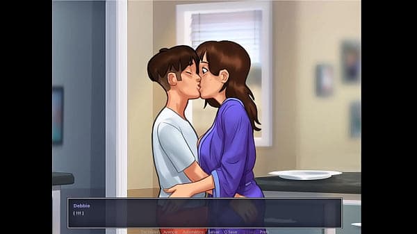 Jogo Porn&ocirc; 2D, Summertime Saga ep 27 - a Milf vai me ensinar a Beijar