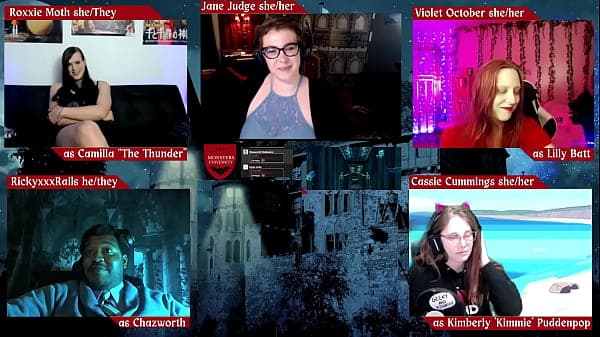 Jane Judge Role Playing Game Monster U 13 with Roxxie Moth, Violet October, Cassie Cummings, RickyxxxRails