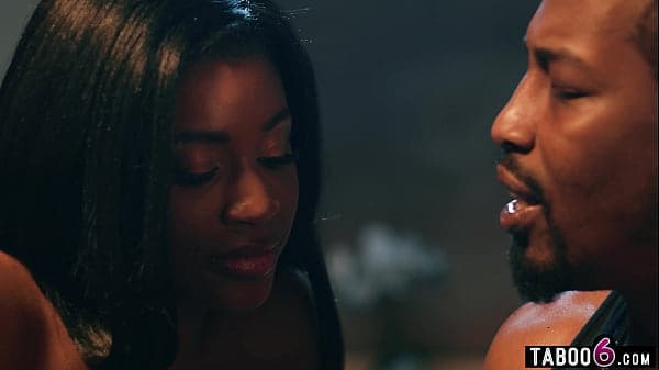 Black hubby cheating on his wife with a MILF while she was right there