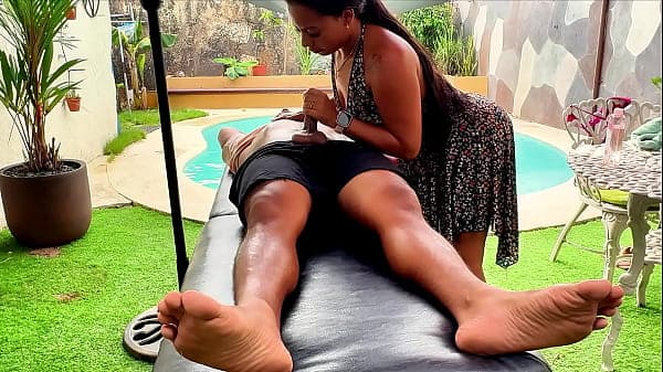Tricked by horny stepmother, massage with happy ending