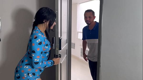 The plumber fucks my tight pussy hard when he visits my house, part 1 - Mia Montielth