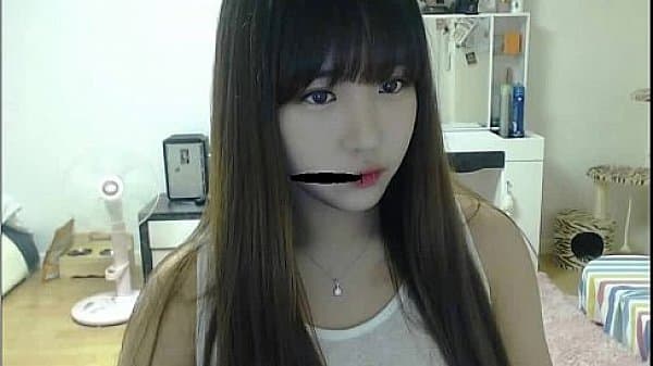 Pretty korean girl recording on camera 4