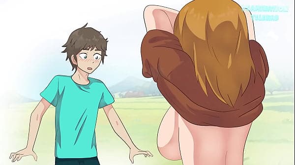 Peasant Shows Boobs To Steve ! Hentai, Cartoon, Parody !