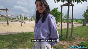 Her ass looked so hot I need to cum in her mouth - Public Agent