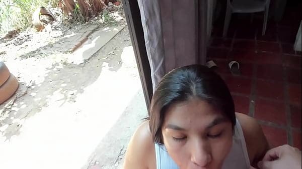 Alexa comes home from paying for the gym .. and starts sucking, and sucks my ass for the first time and receives milk in her mouth alexachris20 full video