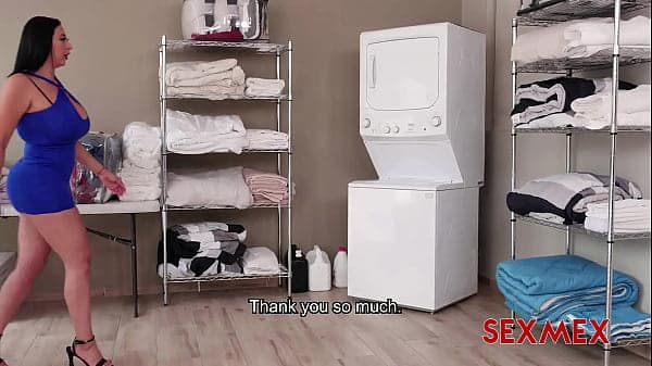 trapped in the washing machine to fuck her mercilessly.