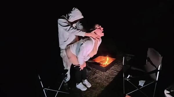 Using MILF Pussy at Camp Next to the Fire