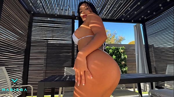 Big ass Latina brunette gets fucked like a whore and gets her pussy creampied in POV - Mariana Martix & Max Fills
