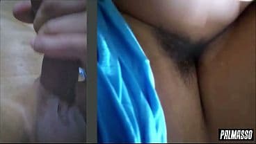 Ese dia estaba muy cachonda y tuve mi primera vez, una videollamada con mi compadre: Le muestro mi co&ntilde;o peludo para que se masturbe. &iexcl;Qu&eacute; rico!