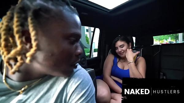 Devil in a blue dress sucking black men&rsquo;s swollen cock for cum