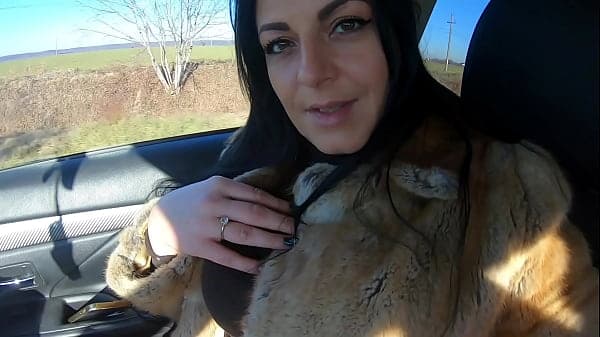 Preview - Cheating wife goes fur-coat shopping with her husband's friend. She will suck his cock out-door 221