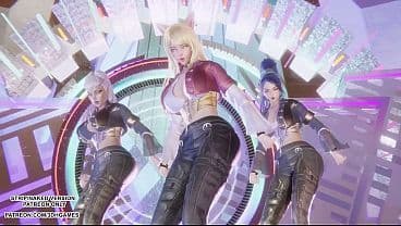 [MMD] KARD - GUNSHOT - Ahri, Kaisa & Evelynn Sexy Kpop Dance League of Legends Hentai Uncensored 4K 60FPS
