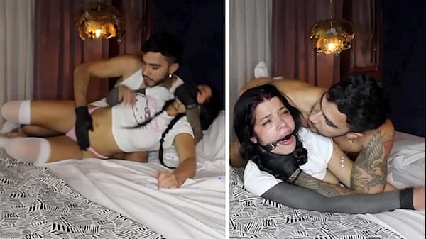 Intruder fucks me hard, ties me up, dominates me, and cums inside me!