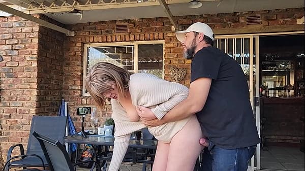 Mutual masturbation with my neighbors wife turns into outdoor creampie
