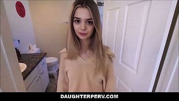 Cute Blonde Tiny Teen Step Daughter Seduced Her Big Dick Step Dad Because She Wanted To Go Out POV