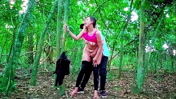 Met her on the street and took her to the woods, naughty country girl.