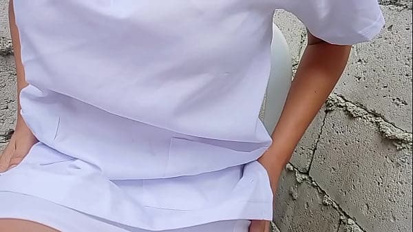 Pinay nurse hard fucked by construction worker in abandoned hospital
